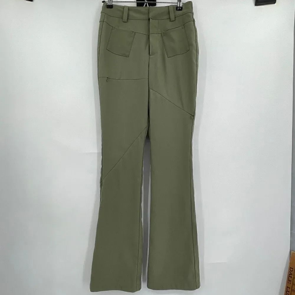 I.AM.GIA Green Xavier High-Rise Wide Leg Pants Size XS